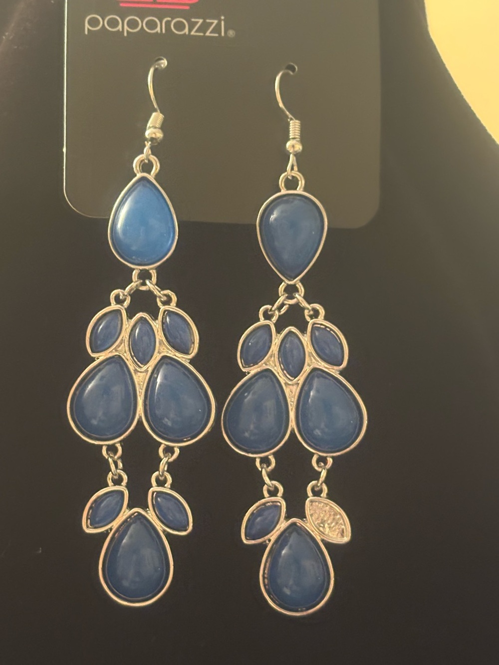 Paparazzi Blue Teardrop Dangle Earrings - Paparazzi